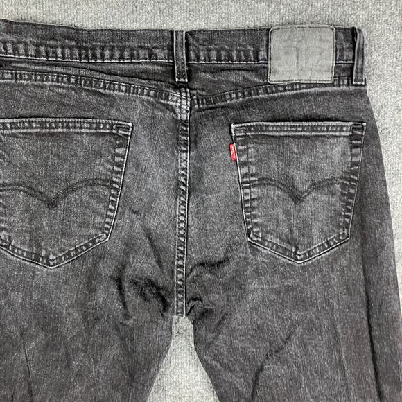 Levi’s 505 Jeans Mens Size 34x32 Black Straight Fit Washed Denim Casual Pants - Picture 9 of 10